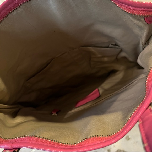Coach Khaki and Fuchsia Bag-Bad Condition-Craft Project - Picture 5 of 10